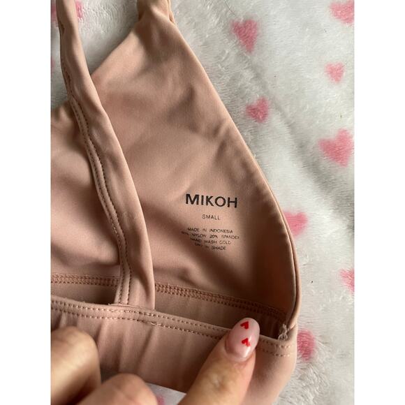 Revolve Mikoh Swim Columbia Bikini Top in Color Pink Womens Size Small - Picture 5 of 5